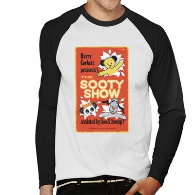 Sooty Show Retro Poster Men's Baseball Long Sleeved T-Shirt-Sooty's Shop