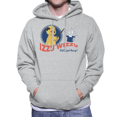 Sooty Retro Izzy Wizzy Let's Get Busy Men's Hooded Sweatshirt-Sooty's Shop