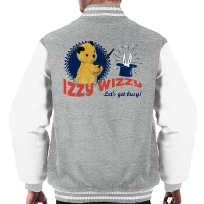 Sooty Retro Izzy Wizzy Let's Get Busy Men's Varsity Jacket-Sooty's Shop
