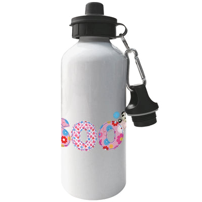 Sooty Soo Floral Text Aluminium Sports Water Bottle