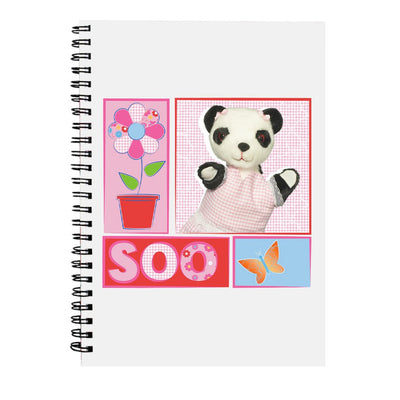 Sooty Soo Floral Retro A5 Spiral Notebook