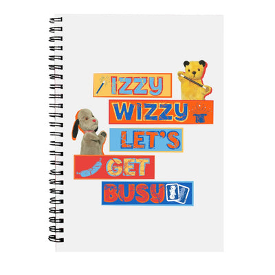 Sooty Izzy Wizzy Let's Get Busy Stacked A5 Spiral Notebook
