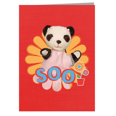 Sooty Soo Retro Flower A5 Greeting Card