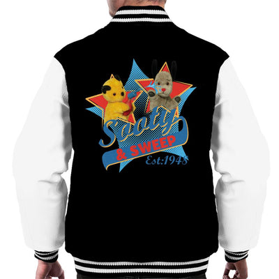 Sooty & Sweep Retro Water Sprayer Men's Varsity Jacket-Sooty's Shop