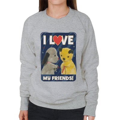 Sooty I Love My Friends Women's Sweatshirt-Sooty's Shop