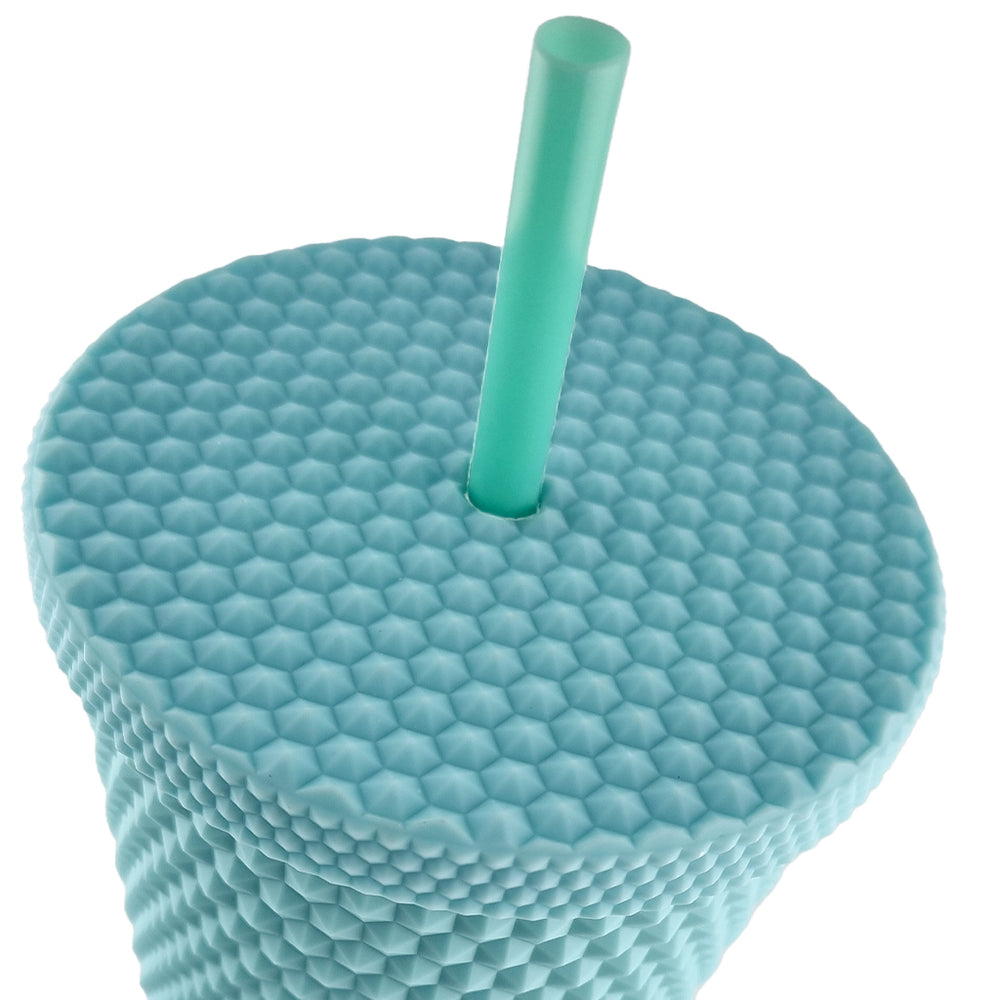 Sweep Turquoise Drinking Cup With Straw-Sooty's Shop