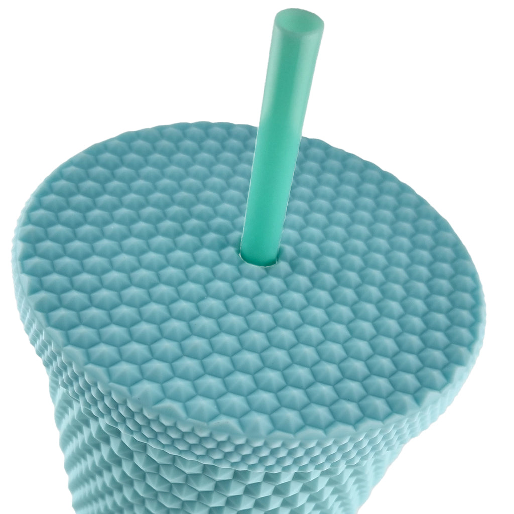 Sweep Turquoise Drinking Cup With Straw-Sooty's Shop