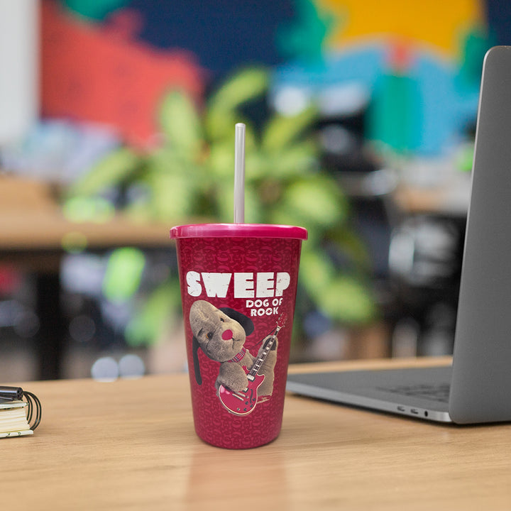 Sweep Dog of Rock - 350ml Insulated Travel Cup with Straw-Sooty's Shop