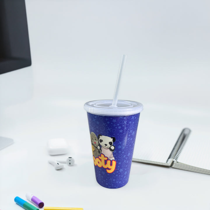 Sooty Sweep & Soo - 350ml Insulated Travel Cup with Straw-Sooty's Shop