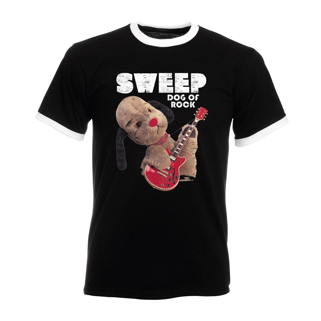 Dog Of Rock Sweep Men's Ringer T-Shirt-Sooty's Shop