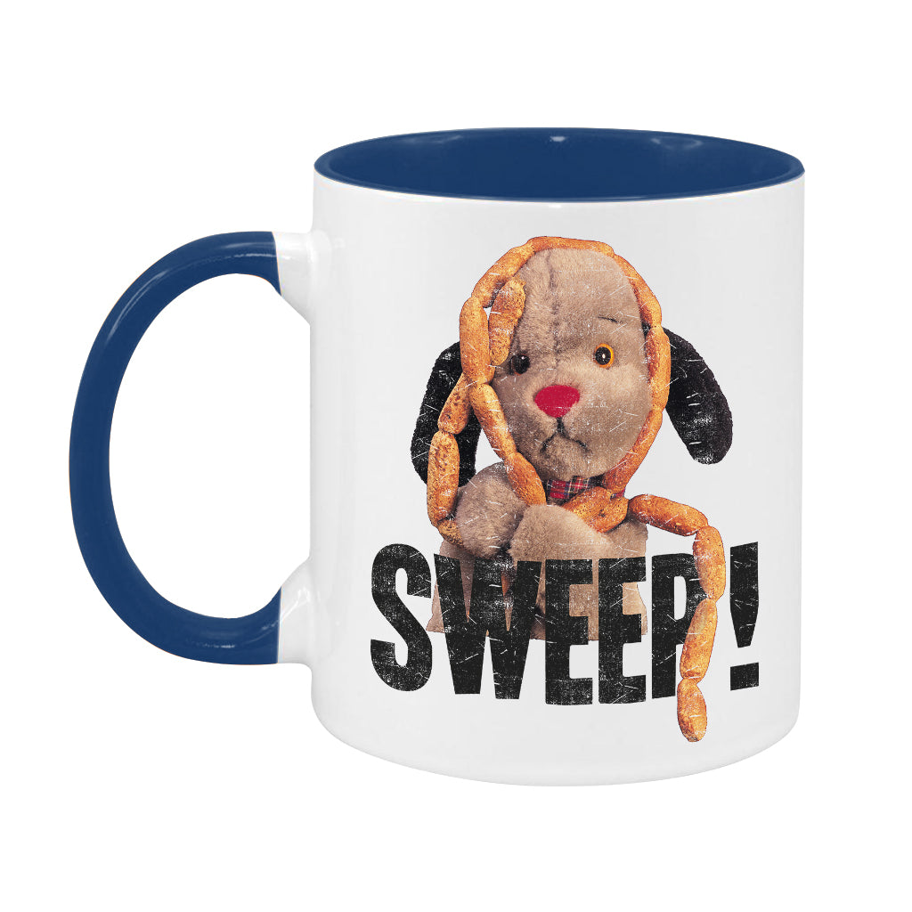 Sweep's Sausages Black Text Two Colour Mug & Coaster Set-Sooty's Shop