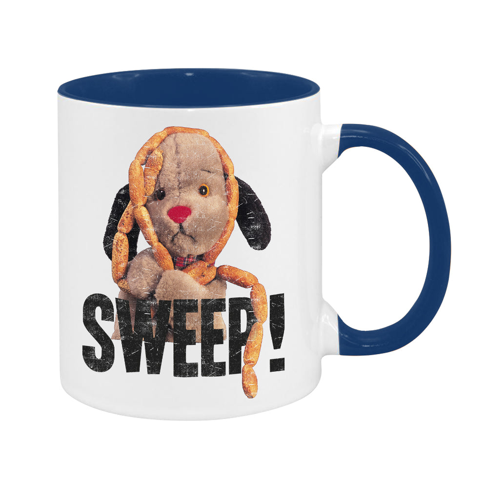 Sweep's Sausages Black Text Two Colour Mug & Coaster Set-Sooty's Shop