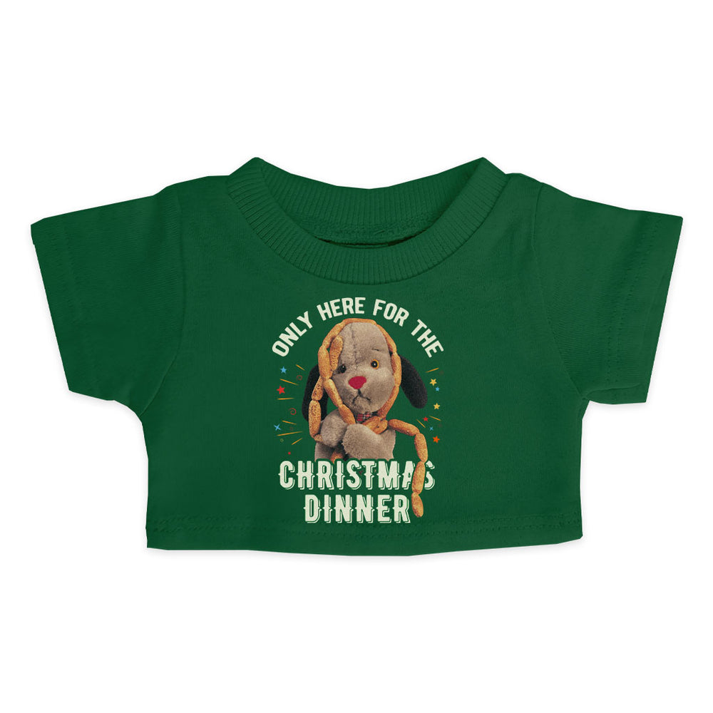 Sooty Christmas Sweep Only Here For The Christmas Dinner Mini Tee-Sooty's Shop