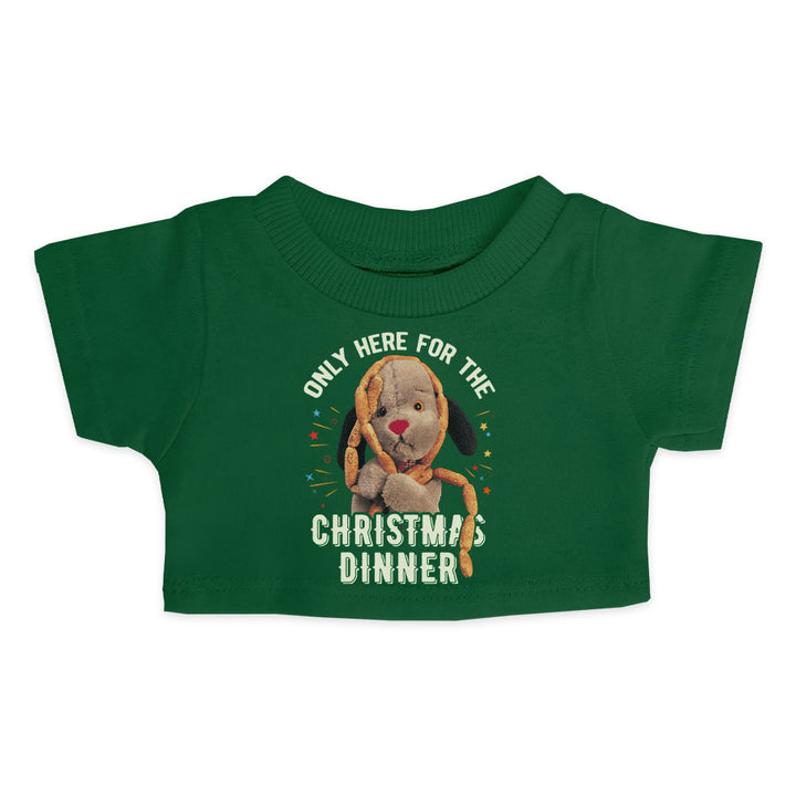 Sooty Christmas Sweep Only Here For The Christmas Dinner Mini Tee-Sooty's Shop