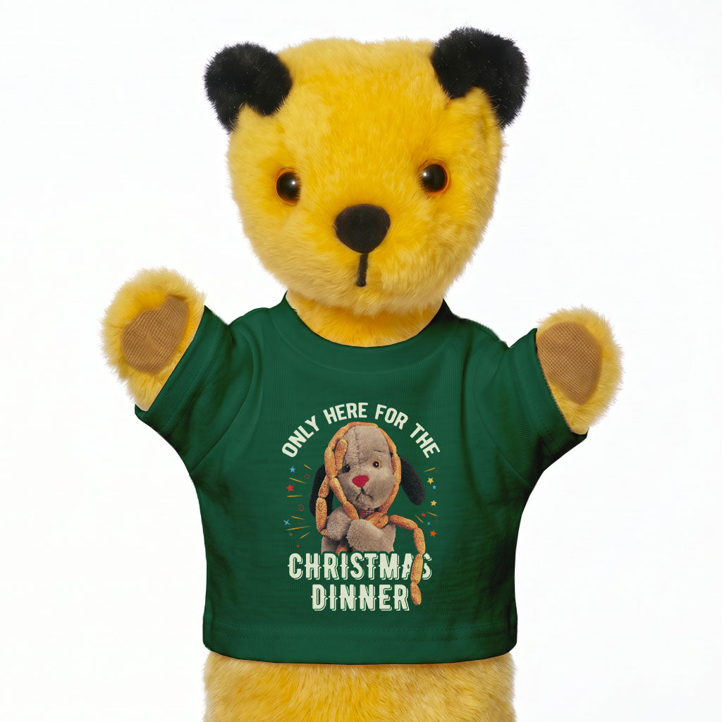 Sooty Christmas Sweep Only Here For The Christmas Dinner Mini Tee-Sooty's Shop