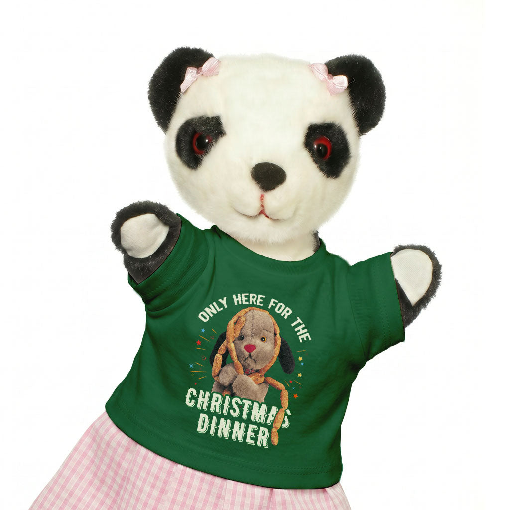 Sooty Christmas Sweep Only Here For The Christmas Dinner Mini Tee-Sooty's Shop