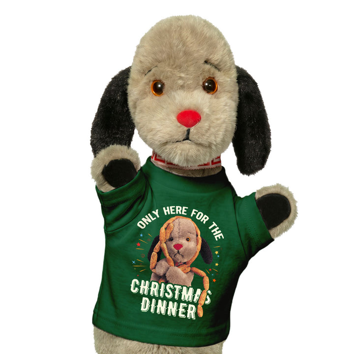 Sooty Christmas Sweep Only Here For The Christmas Dinner Mini Tee-Sooty's Shop