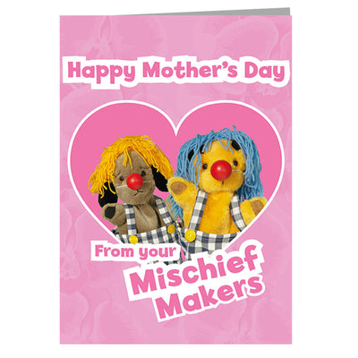 Sooty Aand Sweep Happy Mothers Day From Your Mischief Makers Mother's Day Card-Sooty's Shop