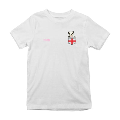 Soo England Pocket Print Kids T-Shirt-Sooty's Shop