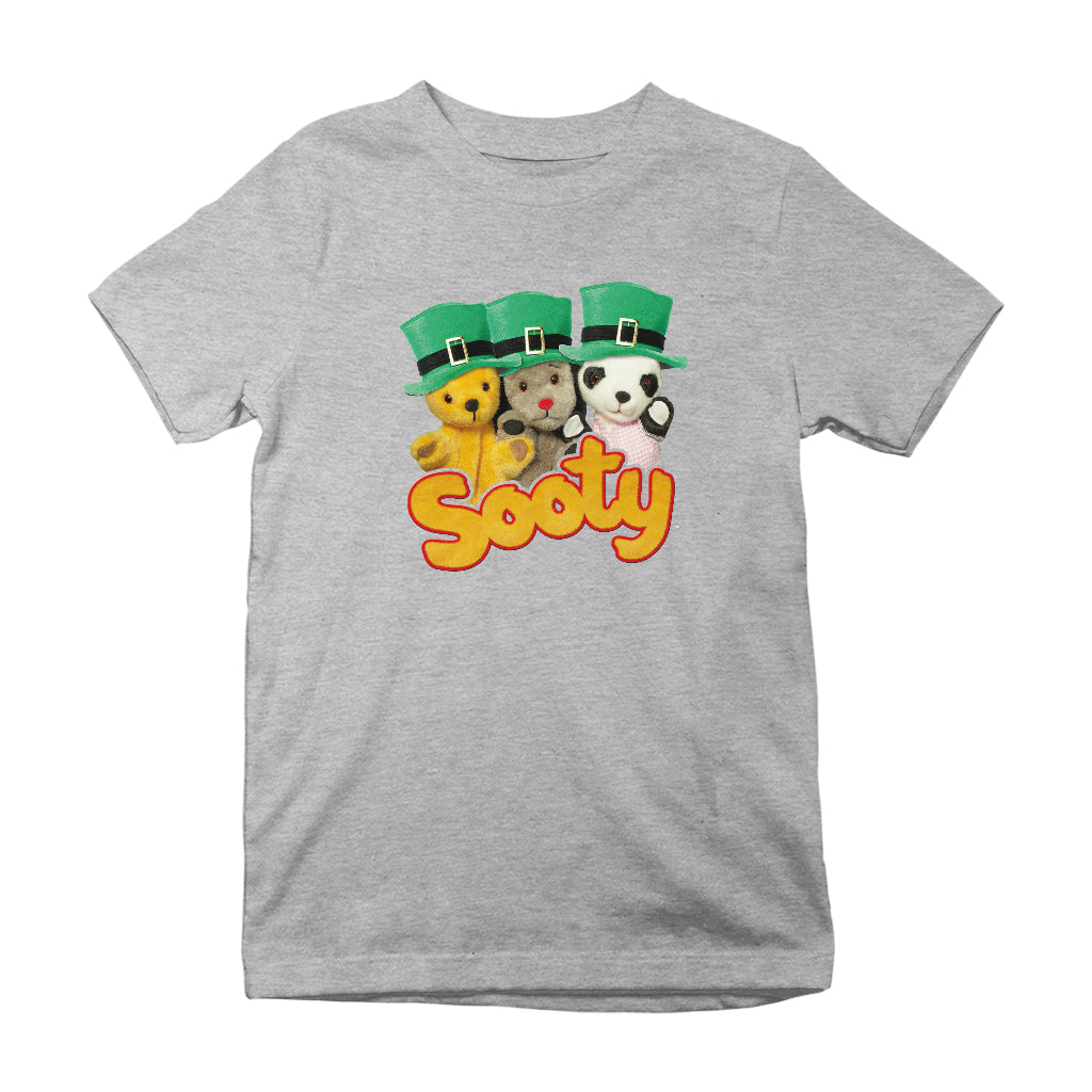 Sooty Sweep And Soo Green Hats St. Patrick's Day Kids T-Shirt-Sooty's Shop