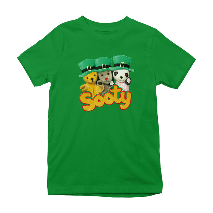Sooty Sweep And Soo Green Hats St. Patrick's Day Kids T-Shirt-Sooty's Shop