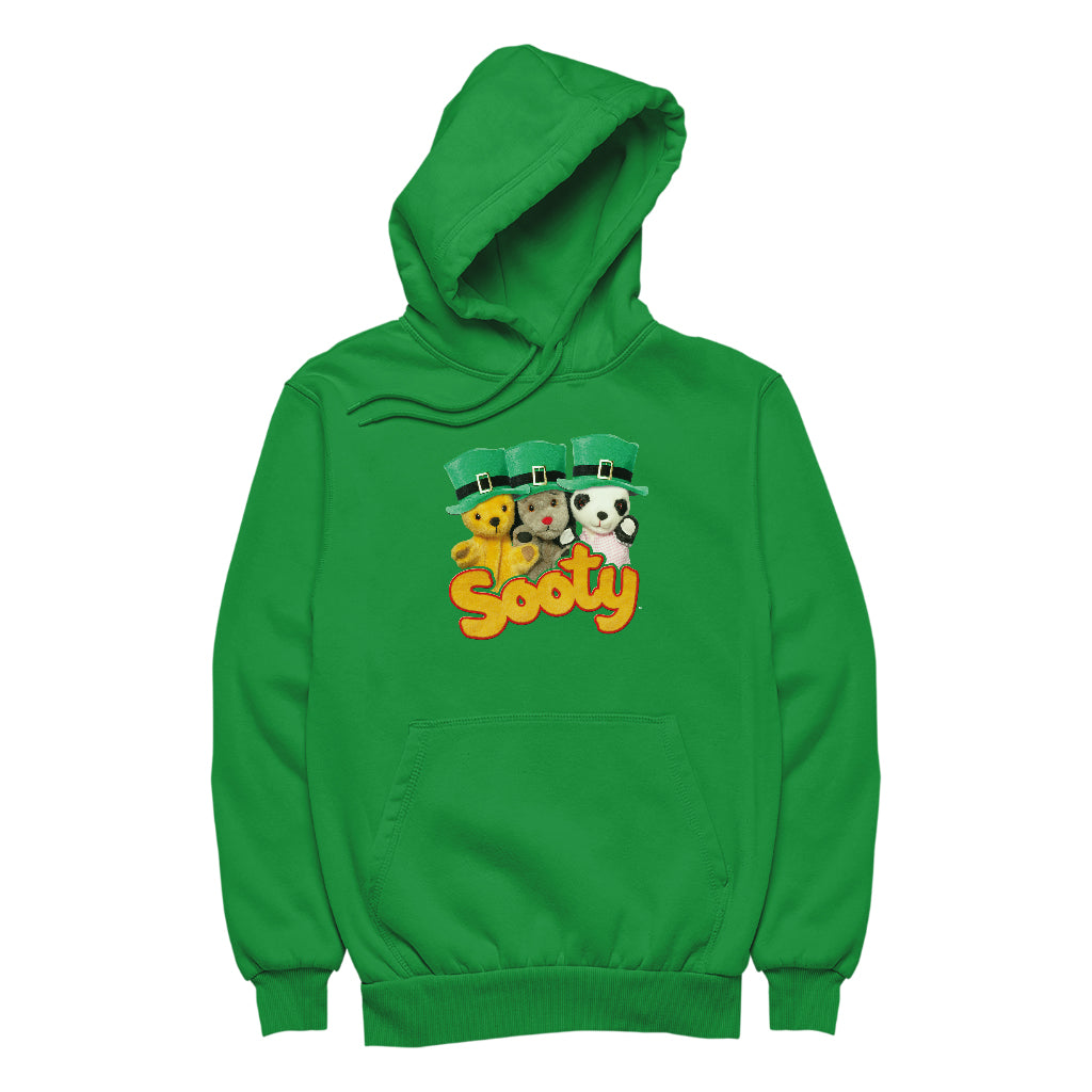 Sooty Sweep And Soo Green Hats St. Patrick's Day Men's Hooded Sweatshirt-Sooty's Shop