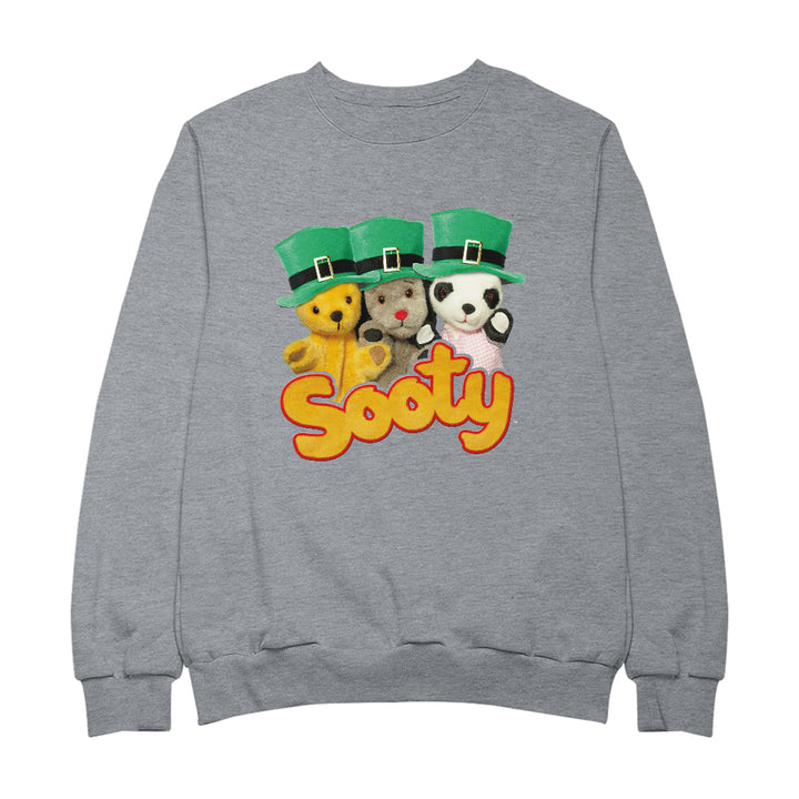 Sooty Sweep And Soo Green Hats St. Patrick's Day Men's Sweatshirt-Sooty's Shop