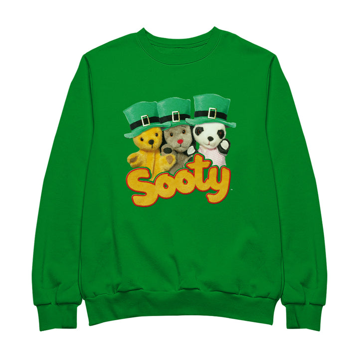 Sooty Sweep And Soo Green Hats St. Patrick's Day Men's Sweatshirt-Sooty's Shop