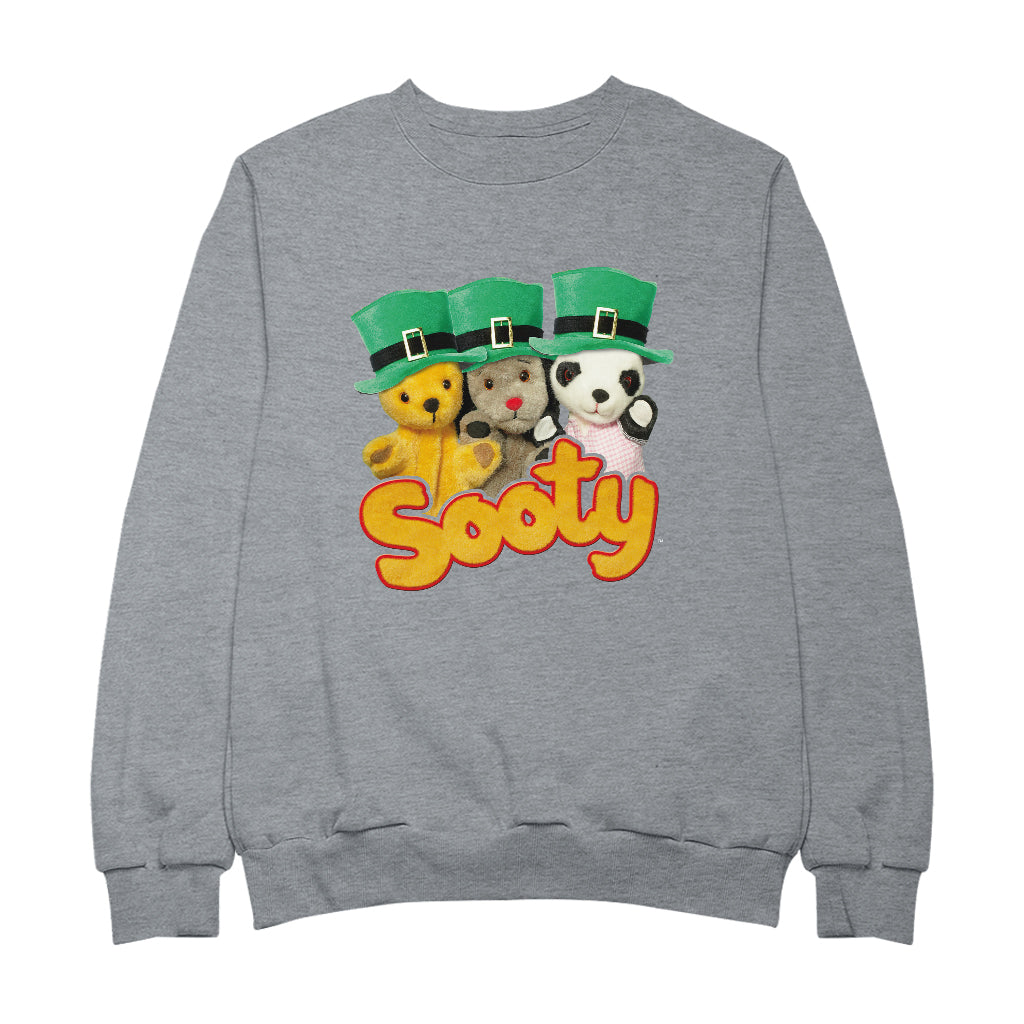 Sooty Sweep And Soo Green Hats St. Patrick's Day Women's Sweatshirt-Sooty's Shop