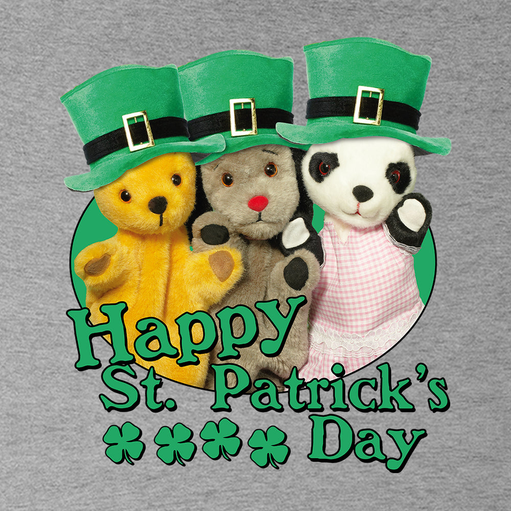 Sooty Sweep And Soo Happy St. Patrick's Day Kids Hooded Sweatshirt-Sooty's Shop