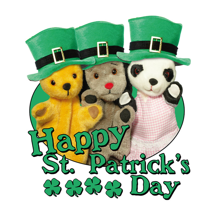 Sooty Sweep And Soo Happy St. Patrick's Day Men's Sweatshirt-Sooty's Shop