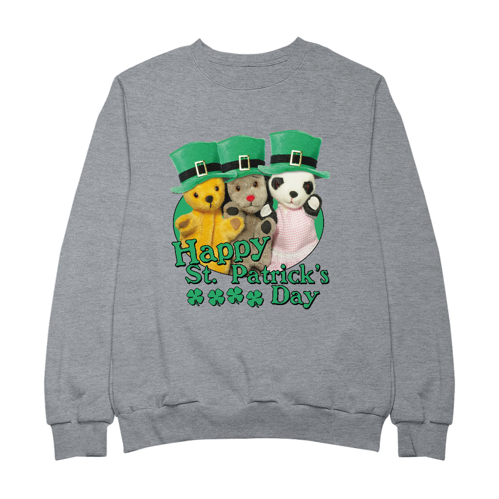 Sooty Sweep And Soo Happy St. Patrick's Day Women's Sweatshirt-Sooty's Shop
