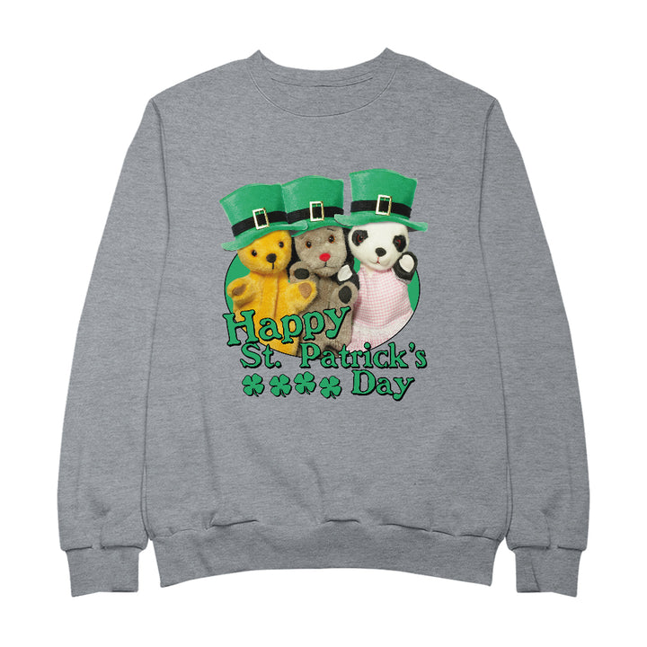 Sooty Sweep And Soo Happy St. Patrick's Day Women's Sweatshirt-Sooty's Shop