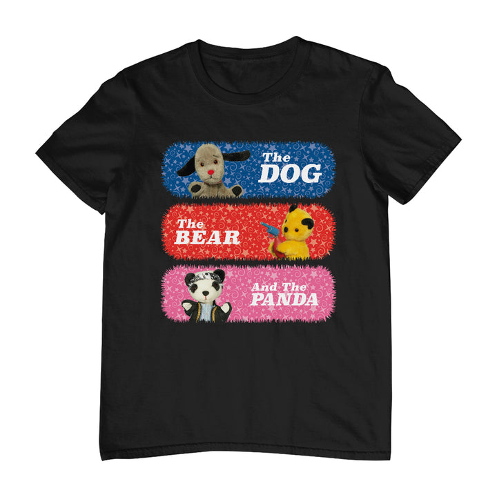 Sooty Sweep And Soo The Dog The Bear And The Panda Men's T-Shirt | Sooty's Shop