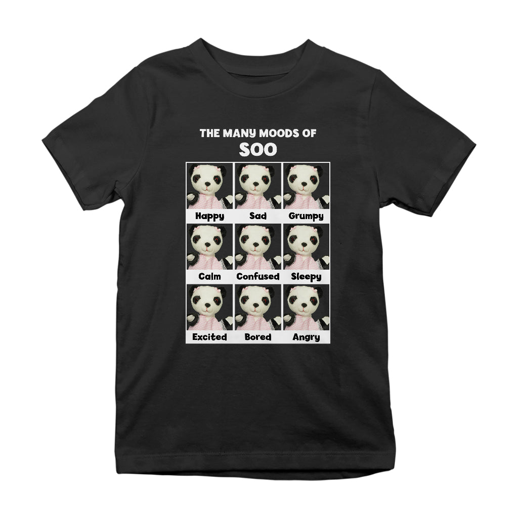 Sooty The Many Moods Of Soo Kids T-Shirt-Sooty's Shop