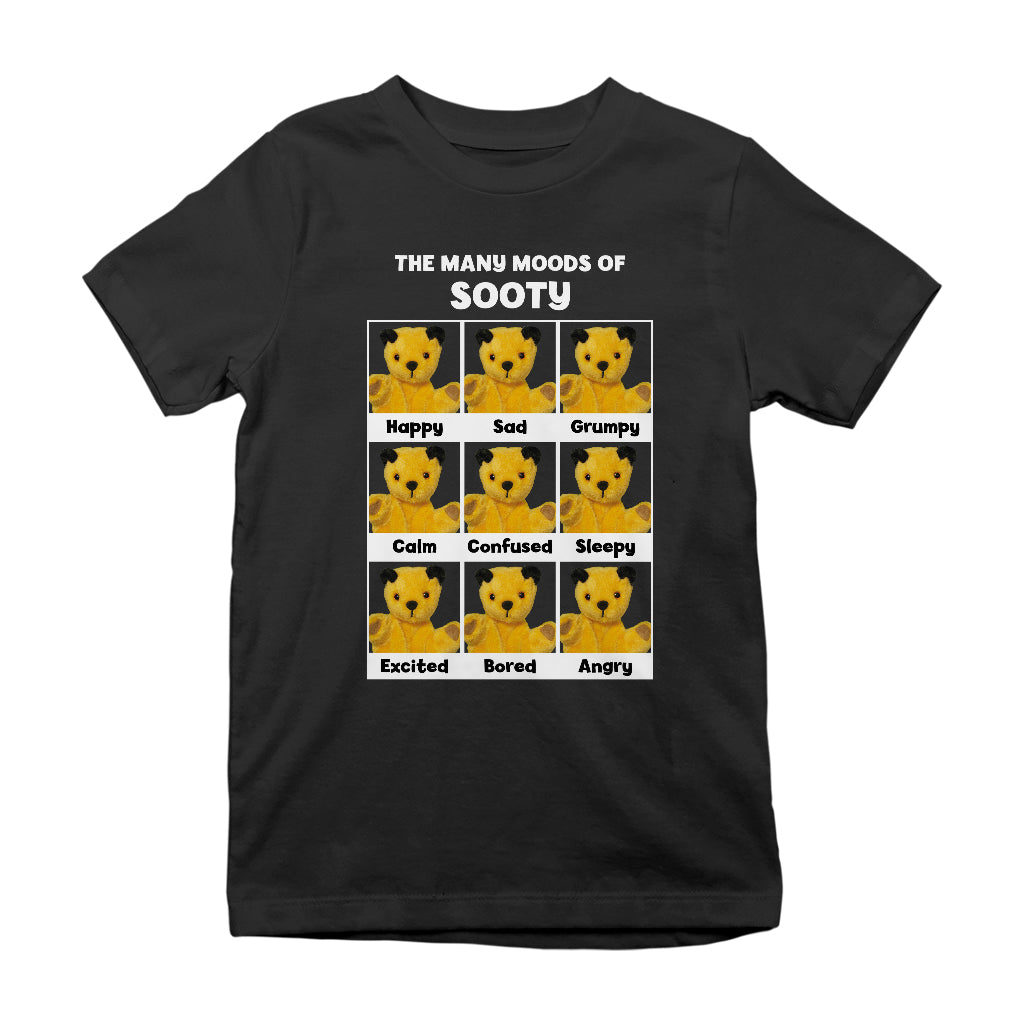 The Many Moods Of Sooty Kids T-Shirt-Sooty's Shop