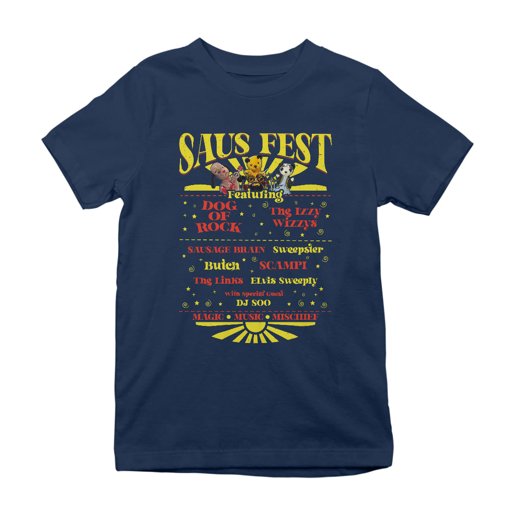 Sooty Saus Fest Music Festival Kids T-Shirt-Sooty's Shop