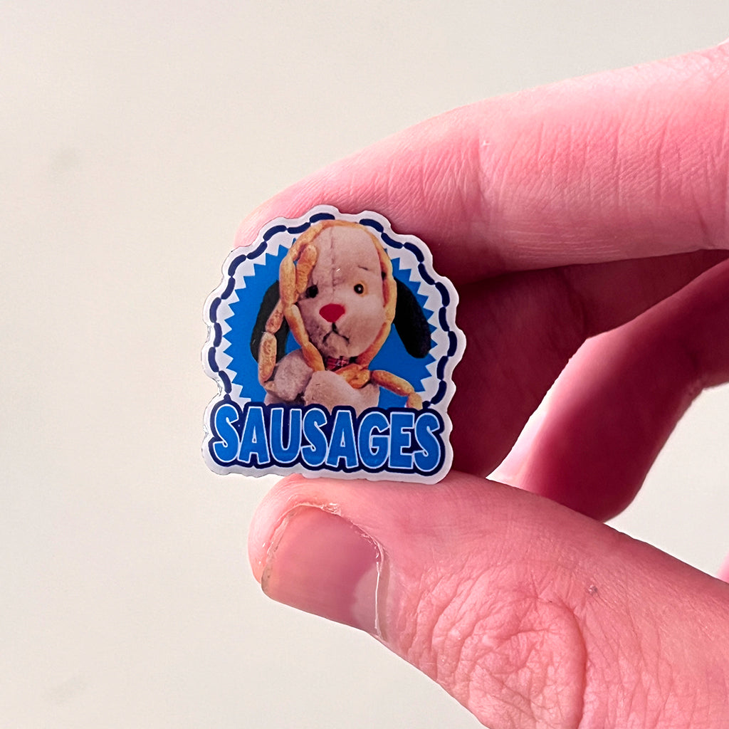 Sweep Sausages Pin Badge-Sooty's Shop