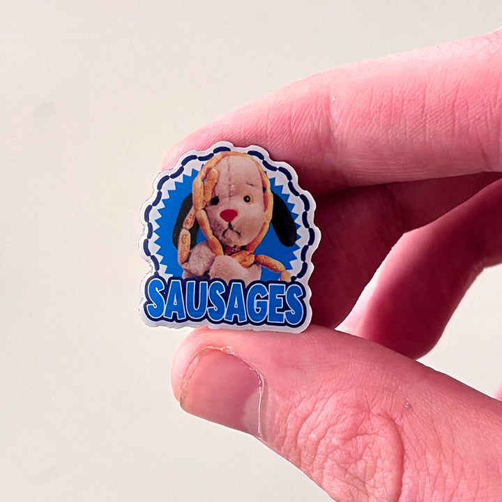Sweep Sausages Pin Badge-Sooty's Shop