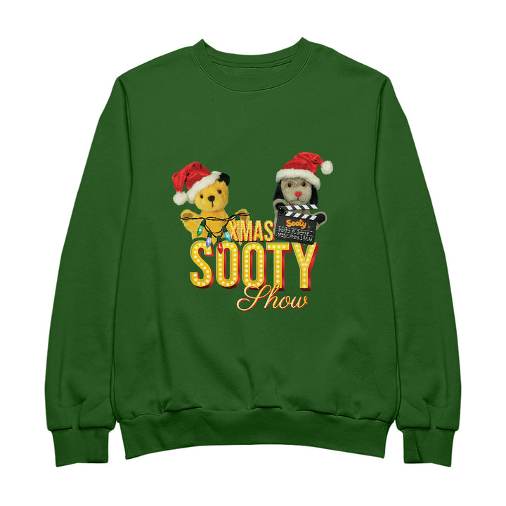 Sooty And Sweep Xmas Show Christmas Lights Men's Sweatshirt-Sooty's Shop