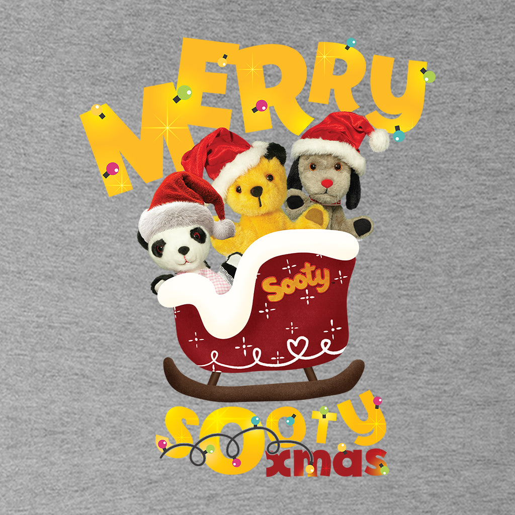 Merry Sooty Xmas Christmas Sleigh Kids Sweatshirt-Sooty's Shop