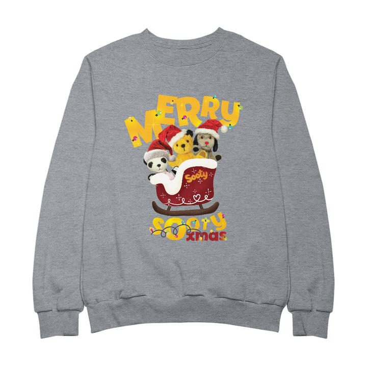 Merry Sooty Xmas Christmas Sleigh Men's Sweatshirt-Sooty's Shop