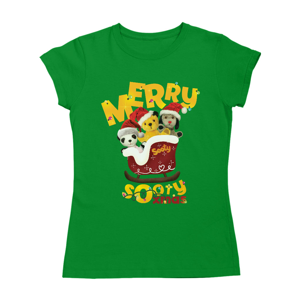 Merry Sooty Xmas Christmas Sleigh Women's T-Shirt-Sooty's Shop