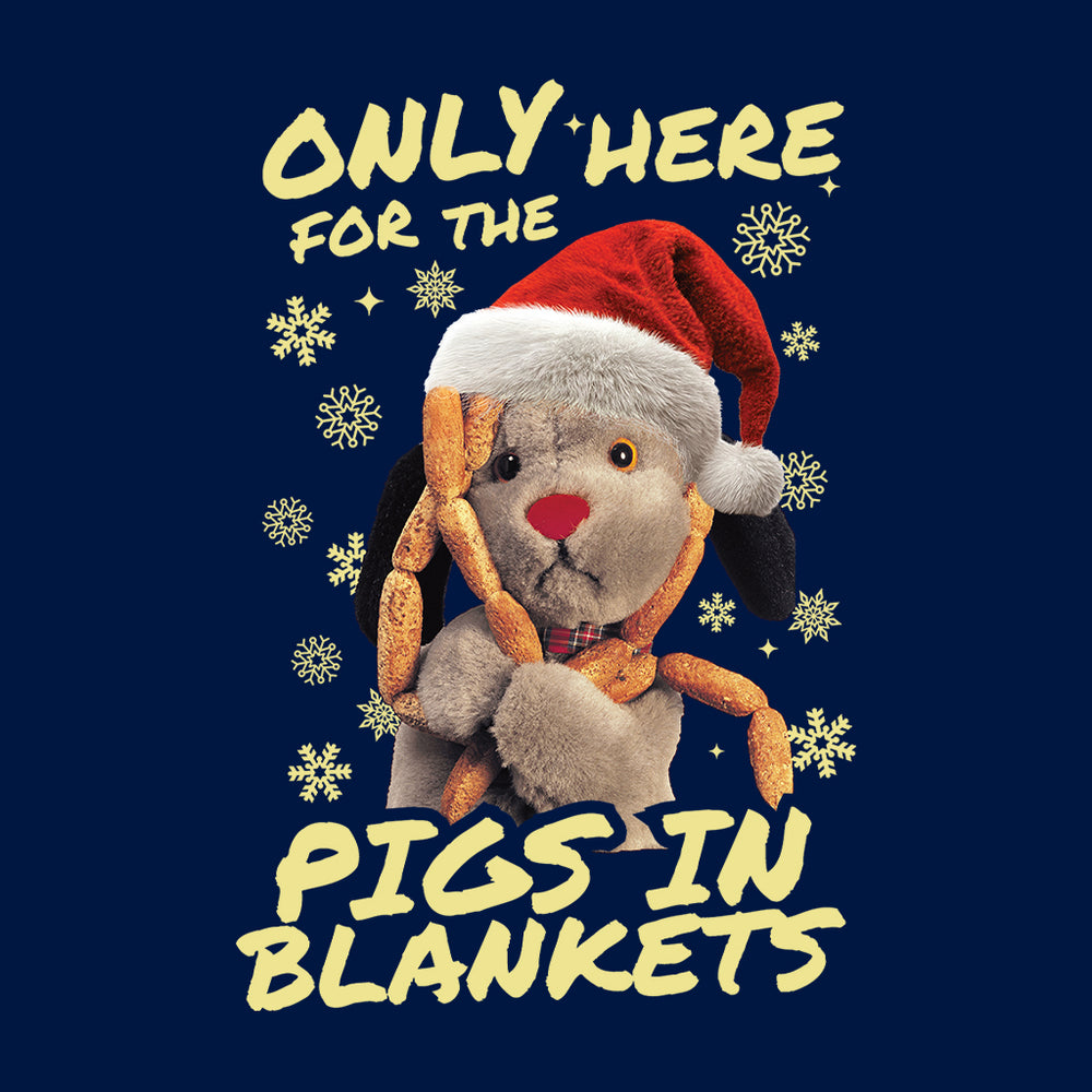 Sweep Only Here For The Pigs In Blankets Christmas Men's Sweatshirt-Sooty's Shop