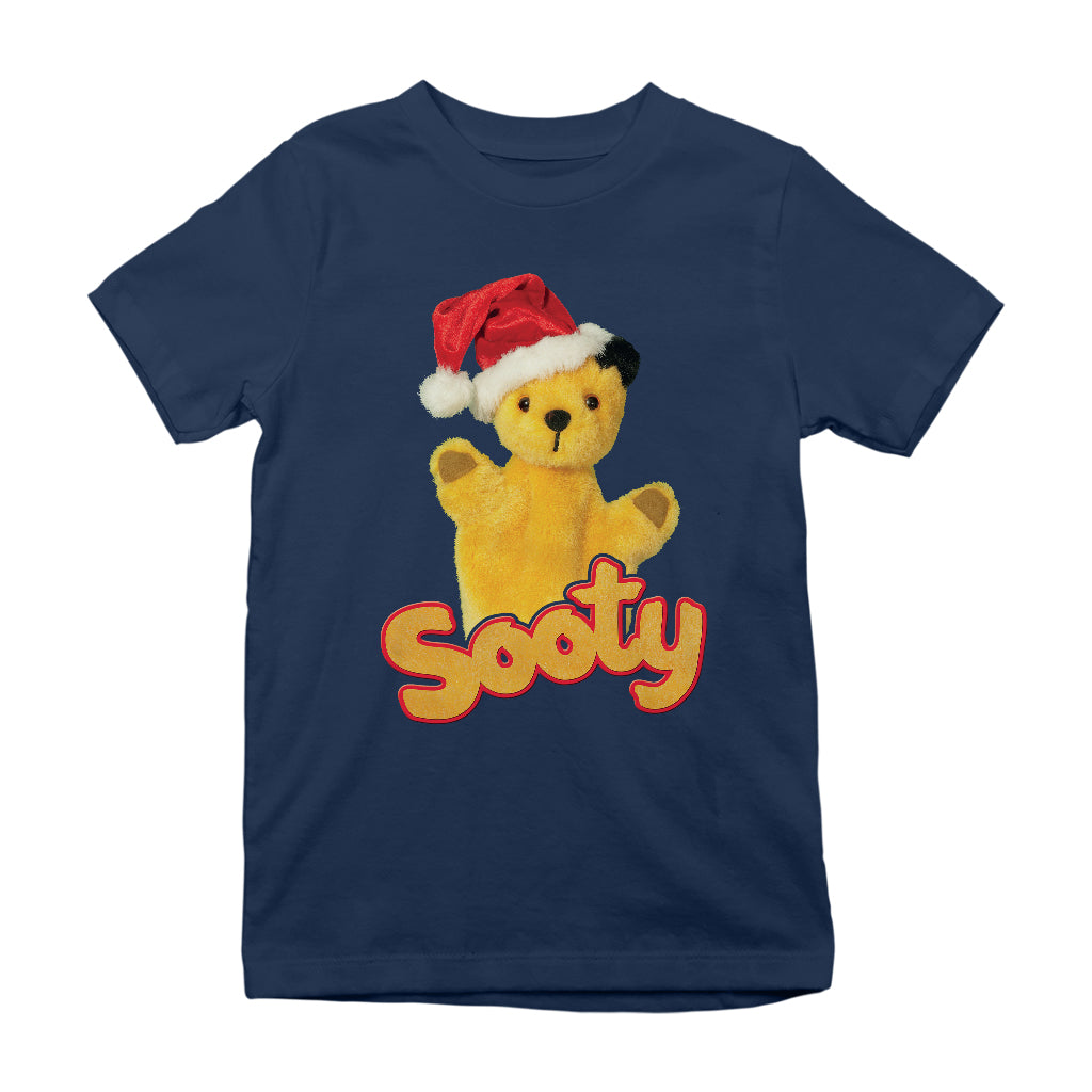 Sooty Santa Hat Christmas Kids T-Shirt-Sooty's Shop