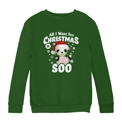 All I Want For Christmas Is Soo Kids Sweatshirt-Sooty's Shop