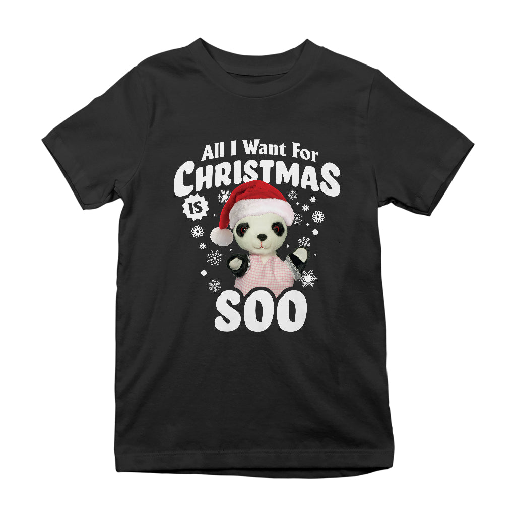 All I Want For Christmas Is Soo Kids T-Shirt-Sooty's Shop