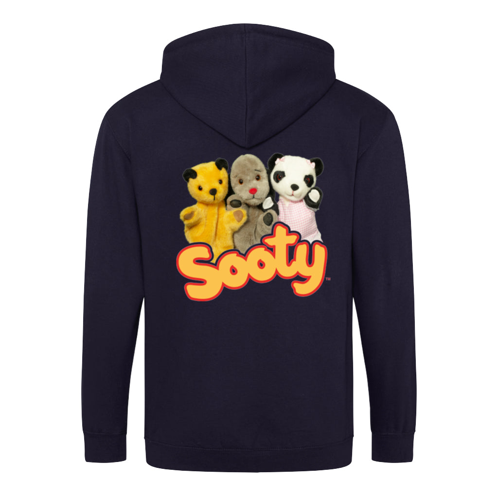 Sooty Sweep & Soo logo Men's Zipped Hooded-Sooty's Shop