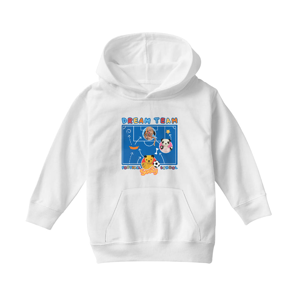 Sooty Sweep & Soo England Dream Team Football School Kids Hooded Sweatshirt-Sooty's Shop