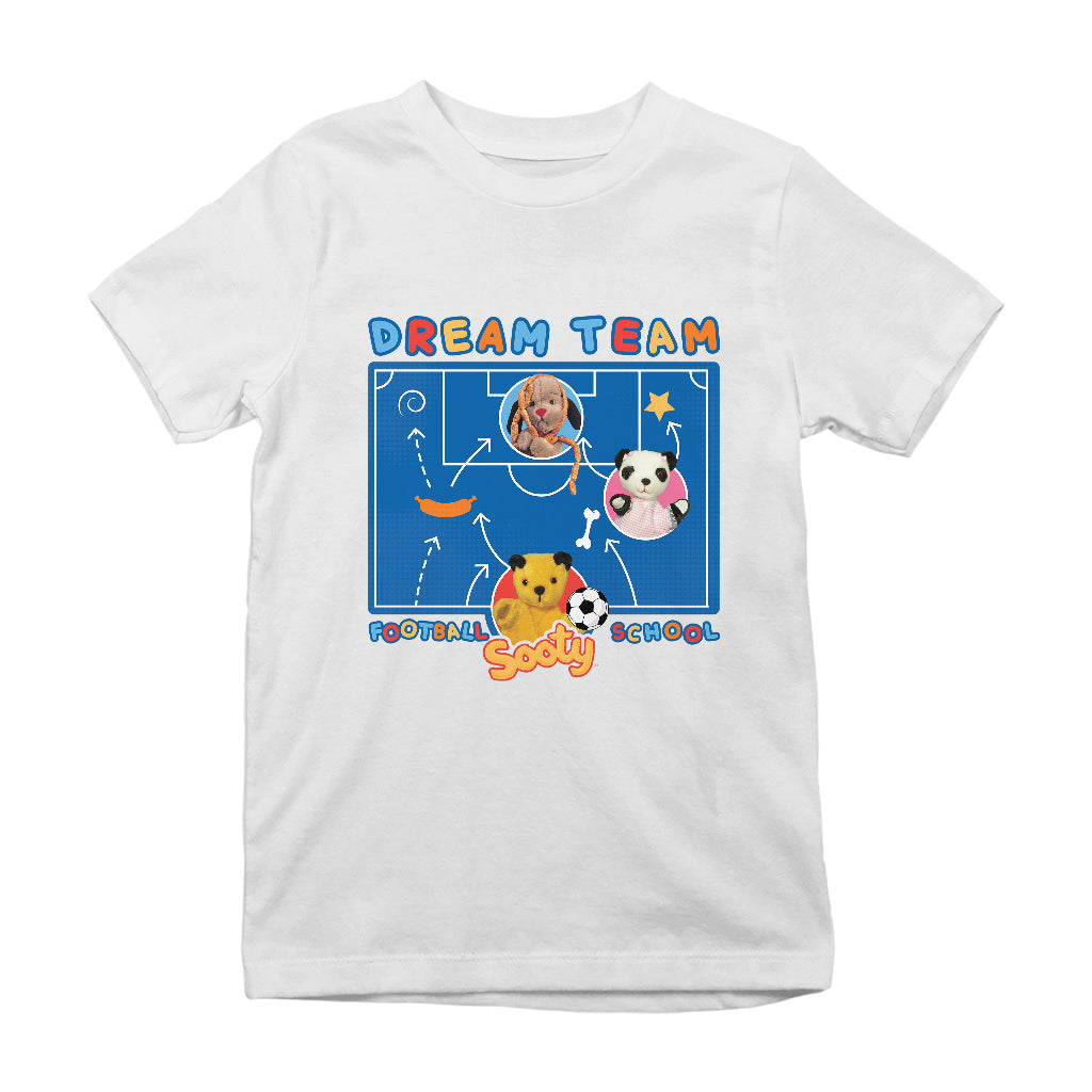 Sooty Sweep & Soo England Dream Team Football School Kids T-Shirt-Sooty's Shop